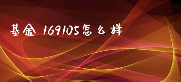 基金 169105怎么样_https://m.ycdhulan.com_财经要闻_第1张