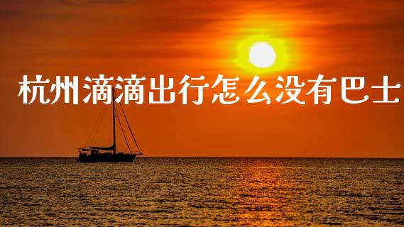 杭州滴滴出行怎么没有巴士_https://m.ycdhulan.com_财经要闻_第1张