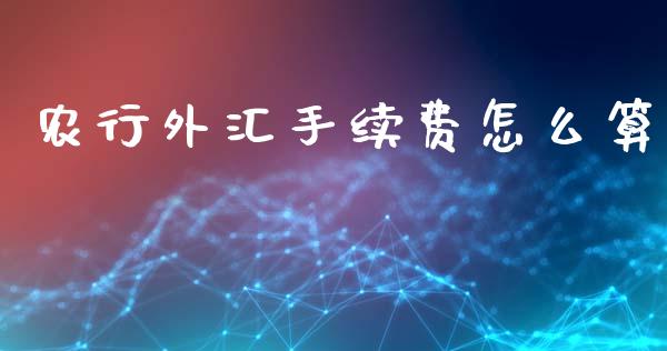 农行外汇手续费怎么算_https://m.ycdhulan.com_国际金融_第1张