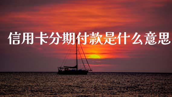 信用卡分期付款是什么意思_https://m.ycdhulan.com_国际金融_第1张