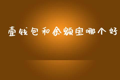 壹钱包和余额宝哪个好_https://m.ycdhulan.com_理财产品_第1张