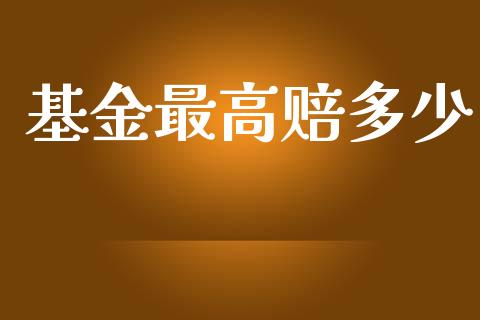 基金最高赔多少_https://m.ycdhulan.com_国际金融_第1张