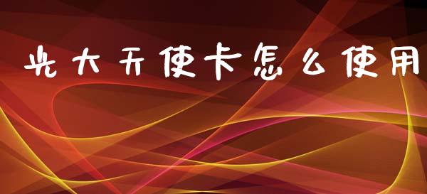 光大天使卡怎么使用_https://m.ycdhulan.com_股市在线_第1张