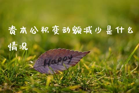 资本公积变动额减少是什么情况_https://m.ycdhulan.com_国际金融_第1张
