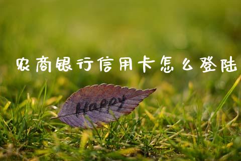 农商银行信用卡怎么登陆_https://m.ycdhulan.com_财经要闻_第1张