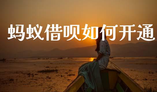 蚂蚁借呗如何开通_https://m.ycdhulan.com_期货交易_第1张