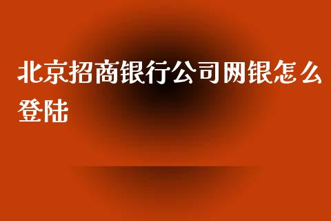 北京招商银行公司网银怎么登陆_https://m.ycdhulan.com_理财产品_第1张