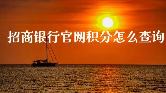 招商银行官网积分怎么查询_https://m.ycdhulan.com_股市在线_第1张