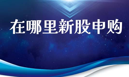 在哪里新股申购_https://m.ycdhulan.com_证券新闻_第1张