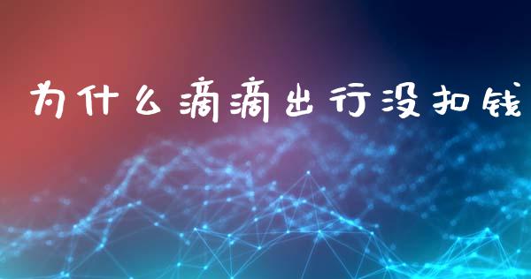为什么滴滴出行没扣钱_https://m.ycdhulan.com_理财产品_第1张
