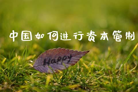 中国如何进行资本管制_https://m.ycdhulan.com_国际金融_第1张