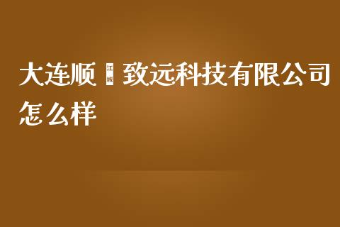 大连顺鑫致远科技有限公司怎么样_https://m.ycdhulan.com_国际金融_第1张