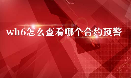 wh6怎么查看哪个合约预警_财经要闻_第1张_财经要闻_股市在线_理财产品_国际金融 wh6怎么查看哪个合约预警_https://m.ycdhulan.com_财经要闻_第1张