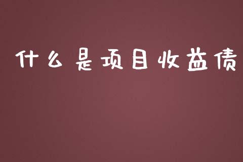 什么是项目收益债_https://m.ycdhulan.com_理财产品_第1张