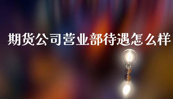 期货公司营业部待遇怎么样_https://m.ycdhulan.com_理财产品_第1张