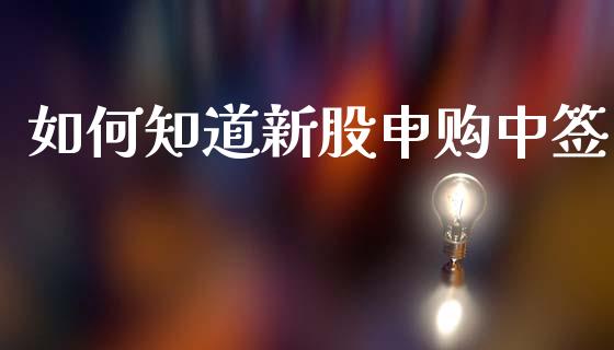 如何知道新股申购中签_https://m.ycdhulan.com_股市在线_第1张