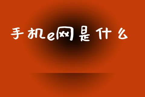 手机e网是什么_https://m.ycdhulan.com_财经要闻_第1张