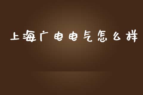 上海广电电气怎么样_https://m.ycdhulan.com_国际金融_第1张