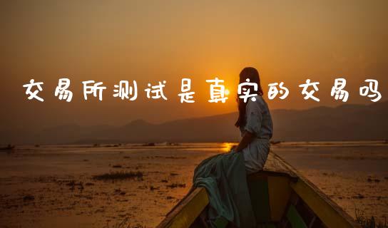 交易所测试是真实的交易吗_https://m.ycdhulan.com_股市在线_第1张