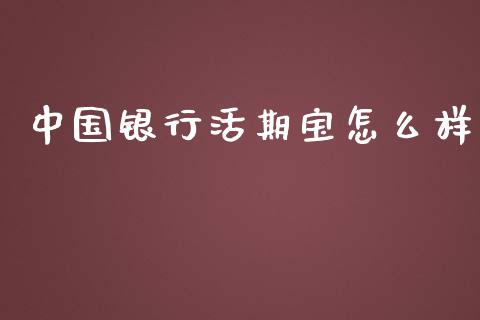 中国银行活期宝怎么样_https://m.ycdhulan.com_股市在线_第1张