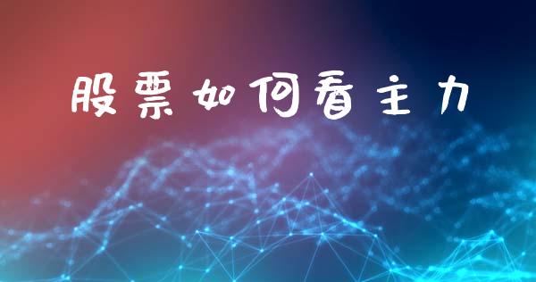股票如何看主力_https://m.ycdhulan.com_财经要闻_第1张