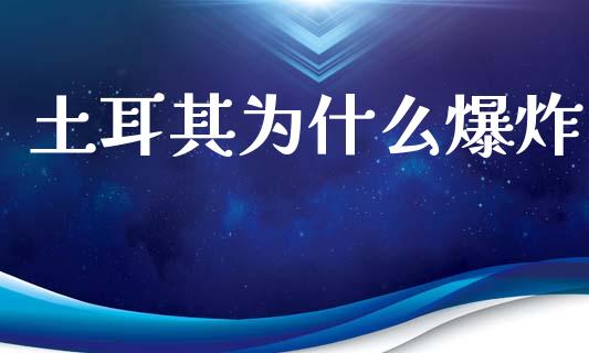 土耳其为什么爆炸_https://m.ycdhulan.com_国际金融_第1张