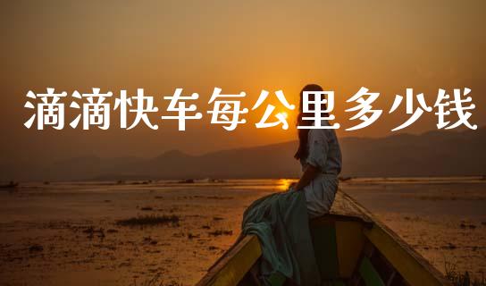 滴滴快车每公里多少钱_https://m.ycdhulan.com_财经要闻_第1张