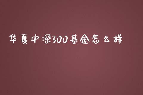 华夏沪深300基金怎么样_https://m.ycdhulan.com_国际金融_第1张