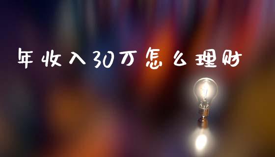 年收入30万怎么理财_https://m.ycdhulan.com_理财产品_第1张
