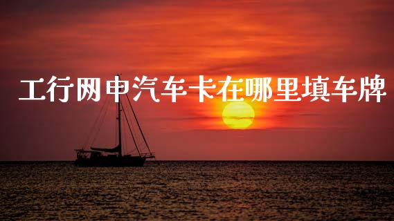 工行网申汽车卡在哪里填车牌_https://m.ycdhulan.com_国际金融_第1张