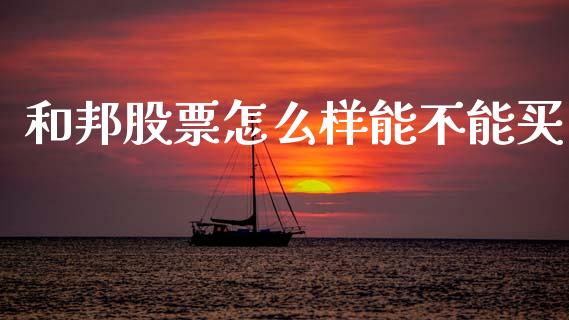 和邦股票怎么样能不能买_https://m.ycdhulan.com_财经要闻_第1张