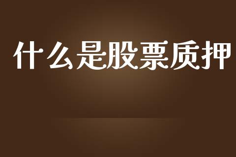 什么是股票质押_期货交易_第1张_财经要闻_股市在线_理财产品_国际金融 什么是股票质押_https://m.ycdhulan.com_期货交易_第1张