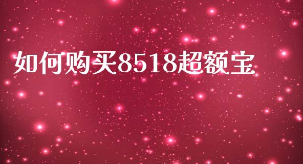如何购买8518超额宝_https://m.ycdhulan.com_财经要闻_第1张
