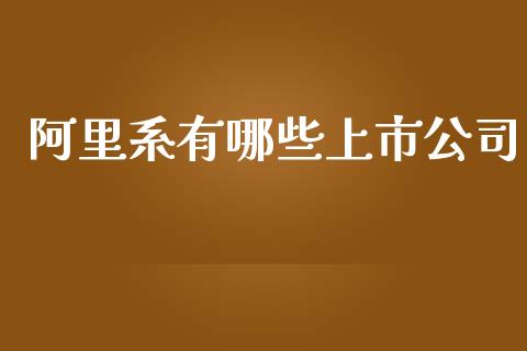 阿里系有哪些上市公司_https://m.ycdhulan.com_财经要闻_第1张