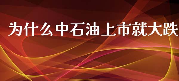 为什么中石油上市就大跌_https://m.ycdhulan.com_期货交易_第1张