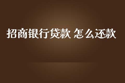 招商银行贷款 怎么还款_https://m.ycdhulan.com_股市在线_第1张