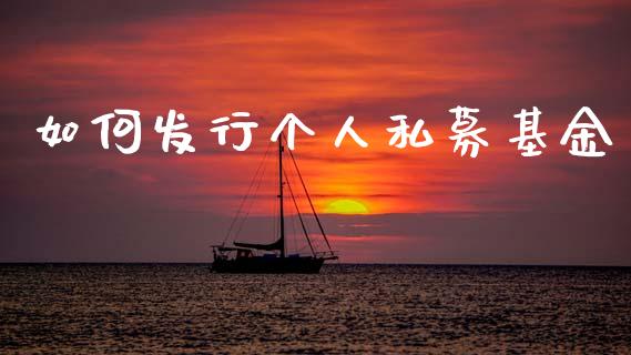 如何发行个人私募基金_https://m.ycdhulan.com_国际金融_第1张