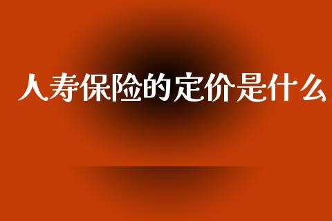 人寿保险的定价是什么_https://m.ycdhulan.com_理财产品_第1张