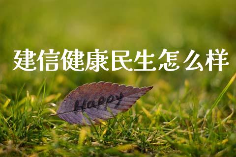 建信健康民生怎么样_https://m.ycdhulan.com_财经要闻_第1张