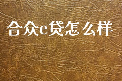 合众e贷怎么样_https://m.ycdhulan.com_理财产品_第1张