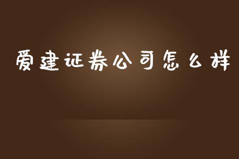 爱建证券公司怎么样_https://m.ycdhulan.com_财经要闻_第1张