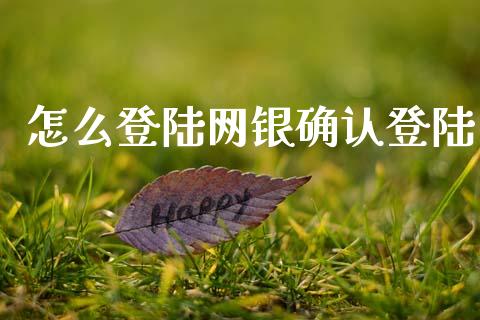 怎么登陆网银确认登陆_https://m.ycdhulan.com_理财产品_第1张