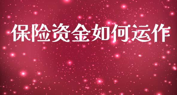 保险资金如何运作_https://m.ycdhulan.com_国际金融_第1张