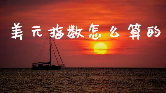 美元指数怎么算的_https://m.ycdhulan.com_财经要闻_第1张