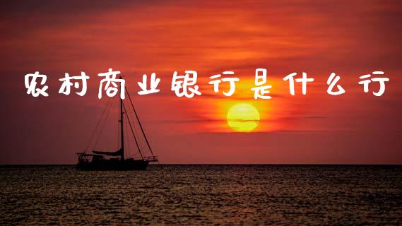 农村商业银行是什么行_https://m.ycdhulan.com_财经要闻_第1张