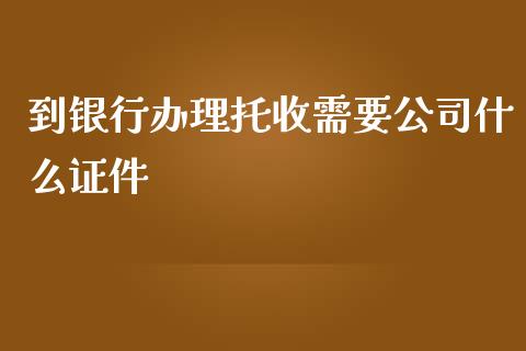 到银行办理托收需要公司什么证件_https://m.ycdhulan.com_理财产品_第1张