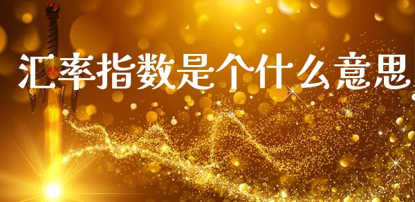汇率指数是个什么意思_https://m.ycdhulan.com_财经要闻_第1张