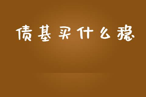 债基买什么稳_https://m.ycdhulan.com_财经要闻_第1张