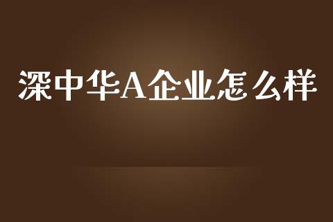 深中华A企业怎么样_https://m.ycdhulan.com_国际金融_第1张