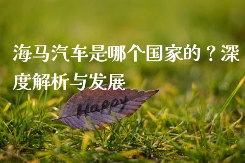 海马汽车是哪个国家的？深度解析与发展_https://m.ycdhulan.com_股市在线_第1张